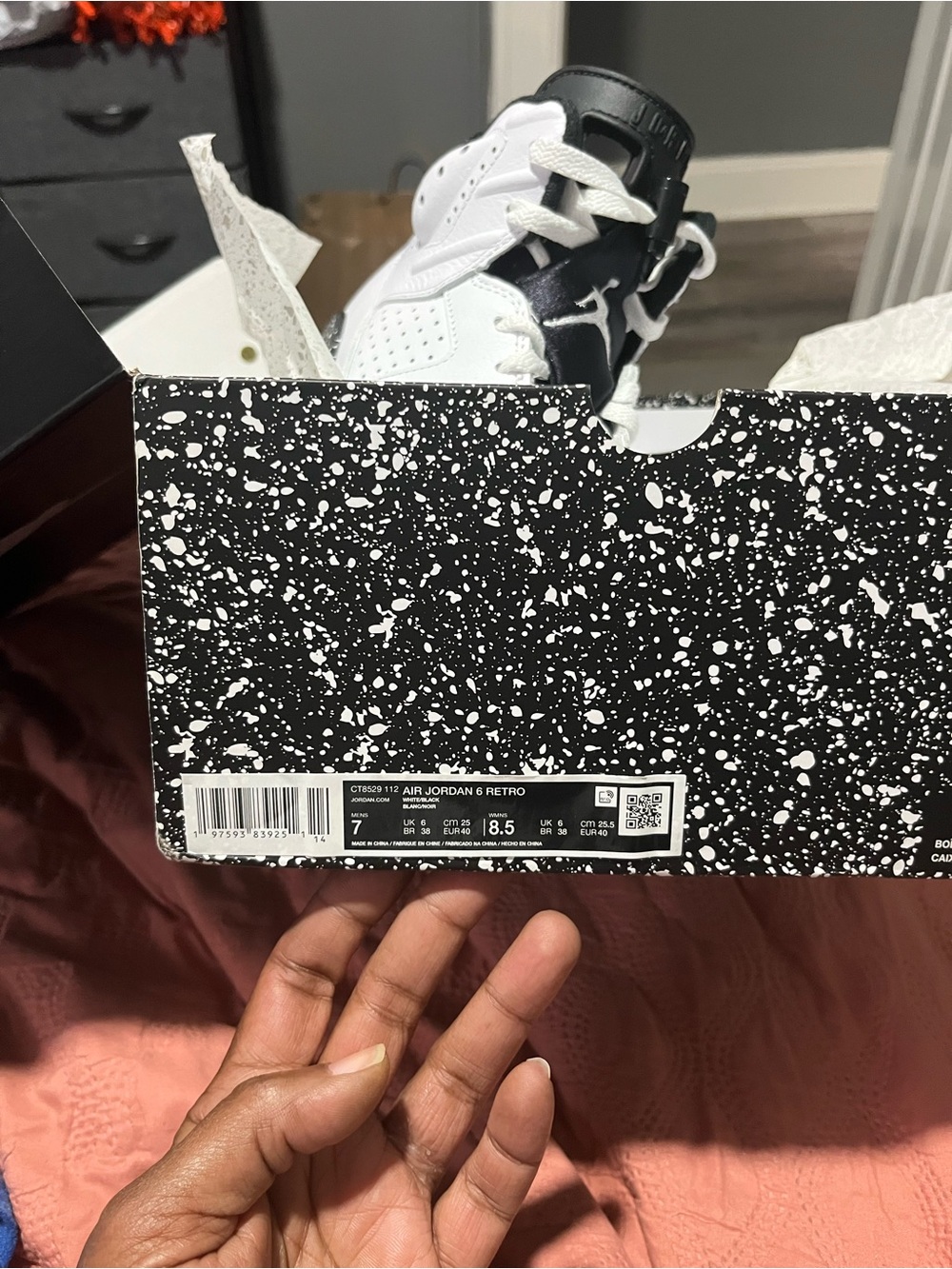 Jordan Women’s High-Top Sneakers in White and Black